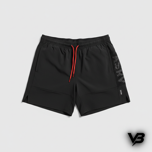 Black Shorts Flat Lay