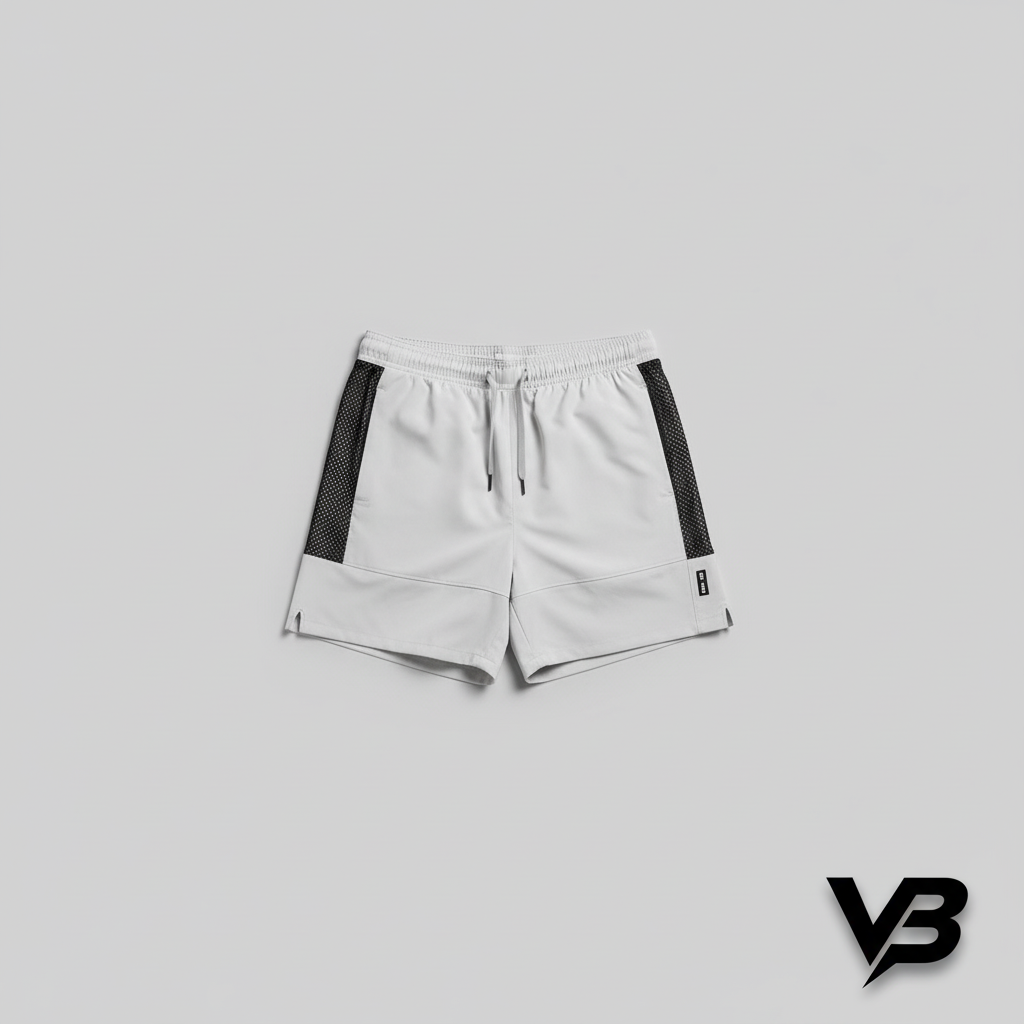 Light Grey Shorts Flat Lay
