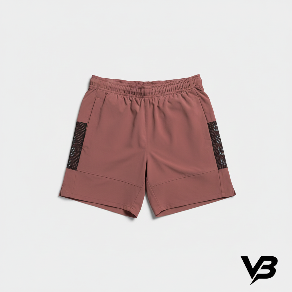 Mauve Pink Shorts Flat Lay