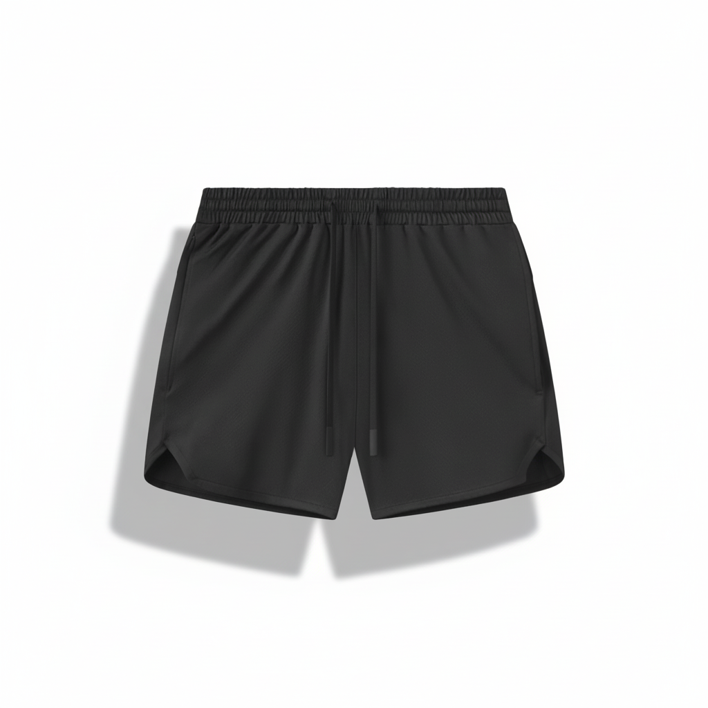 Studio black shorts with shadows